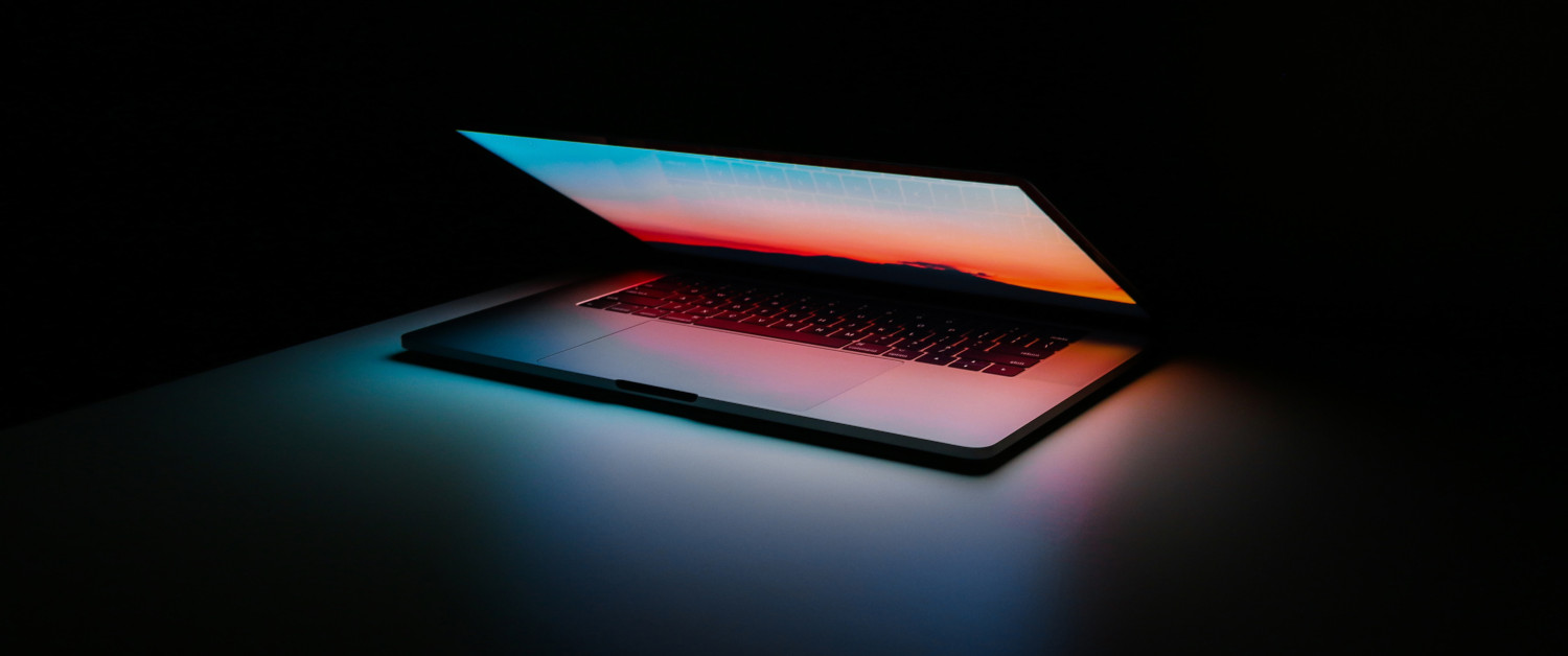 Laptop at night